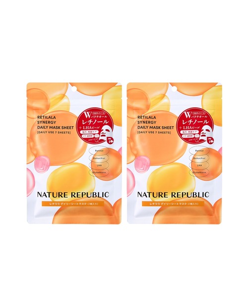 【単品12個セット】 ネイチャーリパブリック レチララ シナジー デイリーシートマスク 30枚 フェイス用シートパック ネイリパ 韓国コスメ レチノール バクチオール LHA スキンケア【送料無料】 NATURE REPUBLIC（ネイチャーリパブリック） パック シートマスク