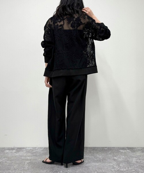 fredy emue カーディガン フラワーコード刺繍Vネックカーディガン