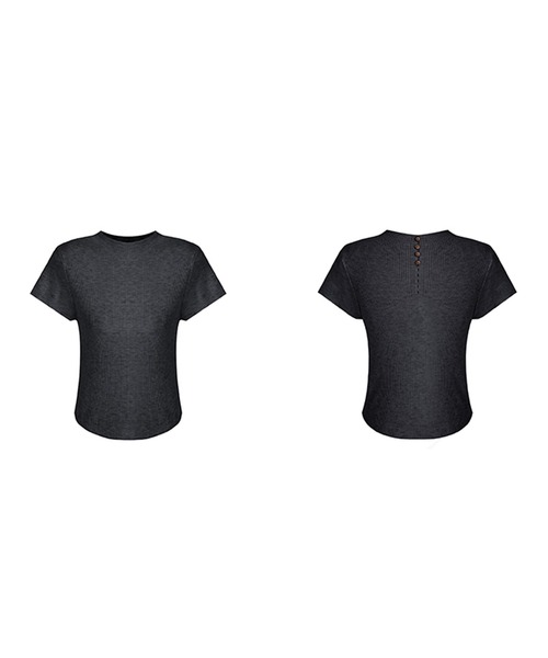 tシャツ モックネック ラウンドヘム 半袖リブニットトップス FX25S272「Fano Studios」「2025SS」 レディース メンズ モックネック ラウンドヘム 半袖リブニットトップス FX25S272