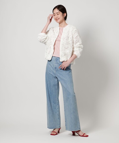 専用になりました。新品、オレボレプラ フラワー柄アウターです、 UNITED ARROWS ブルゾン アウター フラワー チュール レディース