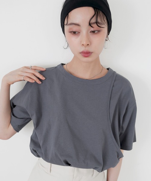 LIAN tシャツ アシンメトリーTシャツ レディース : ZOZOTOWN