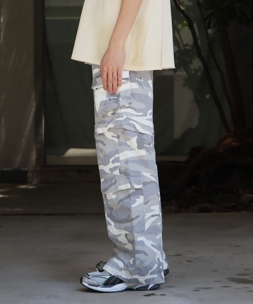 PANQ ワイドパンツ カーゴパンツ PANQ/パンク 2024 WHITECAMO CARGO