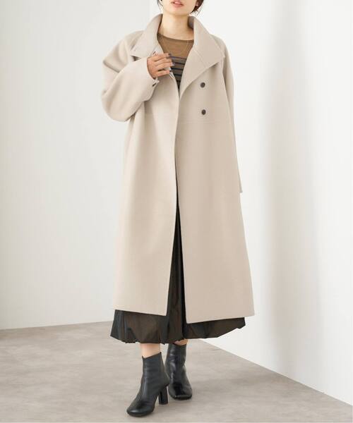 イエナ　コート　アウター Super140 フォルムコート（ノーカラーコート）｜IENA（イエナ）の通販