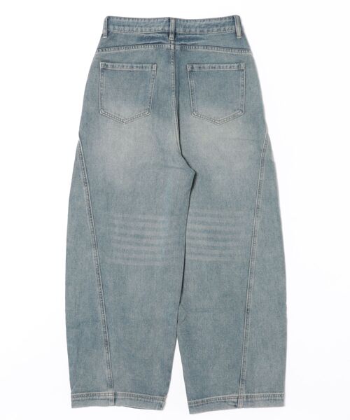 バギーデニム ワイドレッグ y2k グランジ newjeans ヴィンテージ加工 ヴィンテージ加工 デニムワイドバギーパンツ / Vintage