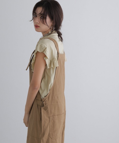 「ElegChic」 「LARU」ノースリーブブラウス M カーキ レディース_画像7