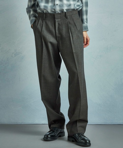 MEN'S BIGI（メンズビギ） スラックス メランジウール 2タック