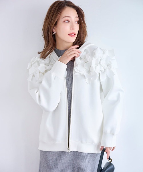 美品　Chesty マーガレットパーカー　パーカー 最近のお出かけはコレばかり♡刺繍が可愛い「マーガレット