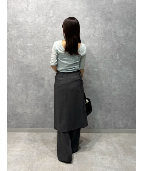 Mila Owen（ミラオーウェン） パンツ 巻きスカートレイヤウエストゴム