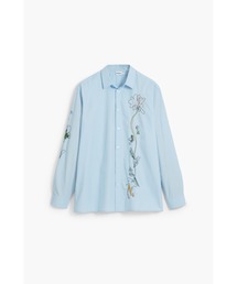 Desigual（デシグアル） シャツ フローラル刺繍 ステッチ 長袖シャツ