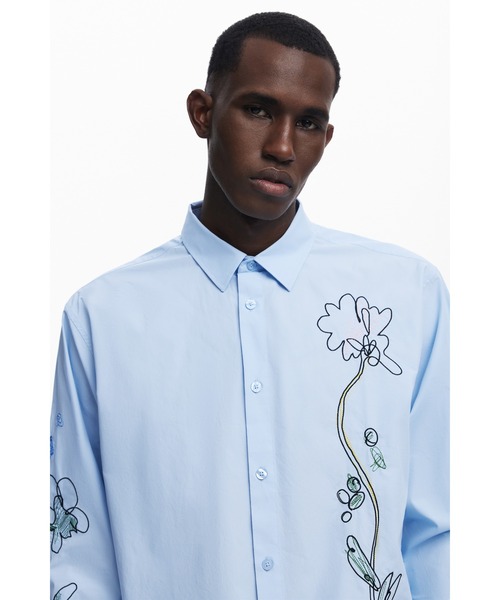 Desigualデシグアル M 長袖シャツ　訳あり Desigual シャツ 刺繍入り長袖シャツ メンズ : ZOZOTOWN Yahoo