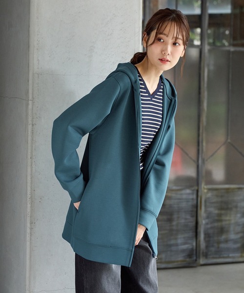Honeys（ハニーズ） パーカー きれいめロングジップ レディース