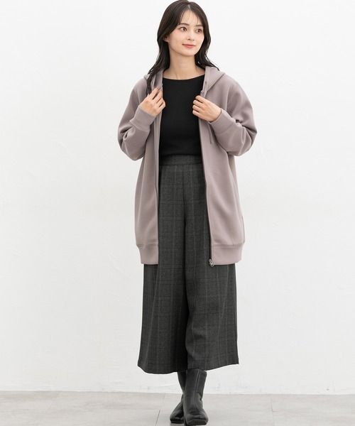 Honeys（ハニーズ） パーカー きれいめロングジップ レディース
