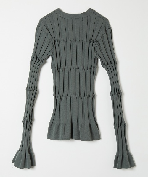 leinwande（ラインヴァンド） カーディガン Grid Rib Cardigan