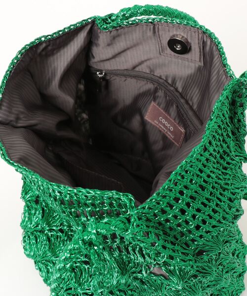 「COOCO」 かごバッグ 9 ブラック レディース_画像4