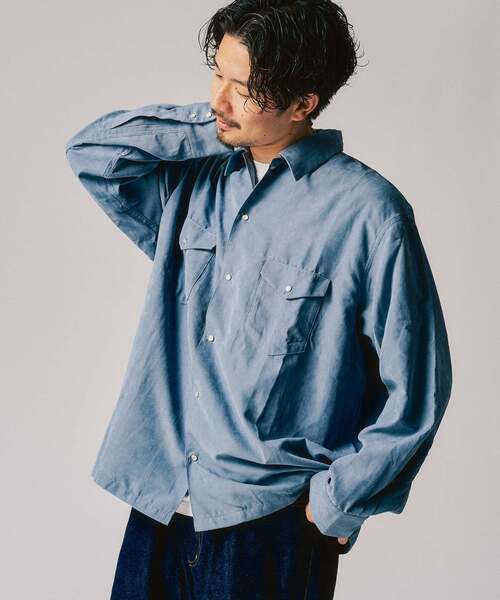 417 EDIFICE（フォーワンセブンエディフィス） シャツ ピーチ