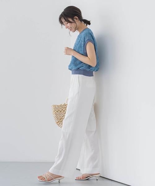 「Droite lautreamont」 ノースリーブブラウス 2 ブルー レディース_画像10