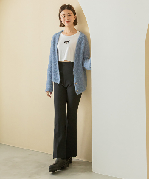 「U by SPICK&SPAN」 ニットカーディガン - ピンク レディース_画像5