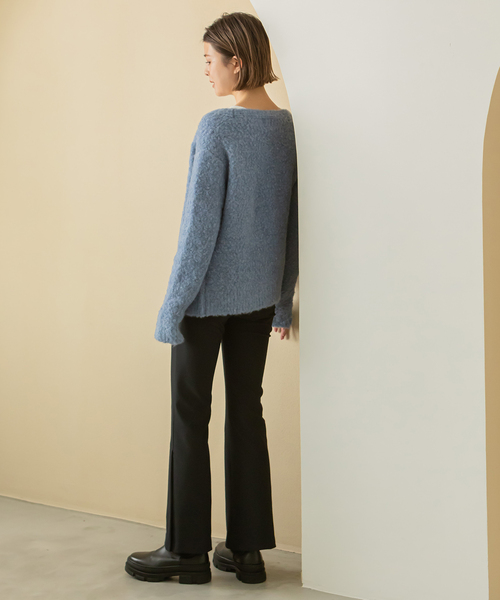 「U by SPICK&SPAN」 ニットカーディガン - ピンク レディース_画像6