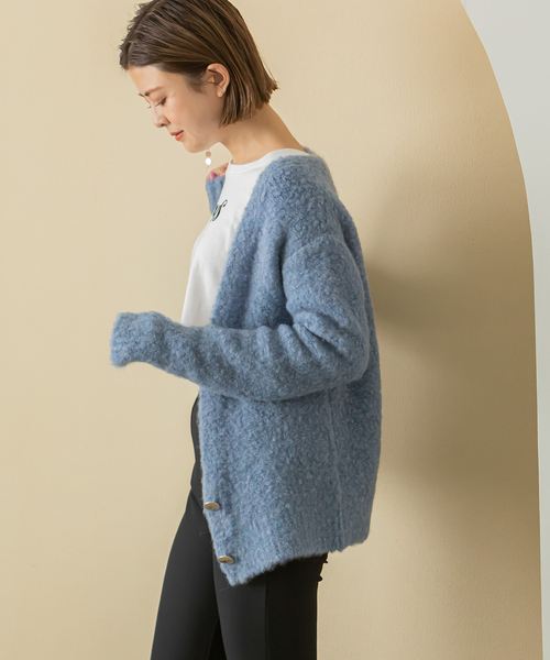 「U by SPICK&SPAN」 ニットカーディガン - ピンク レディース_画像7