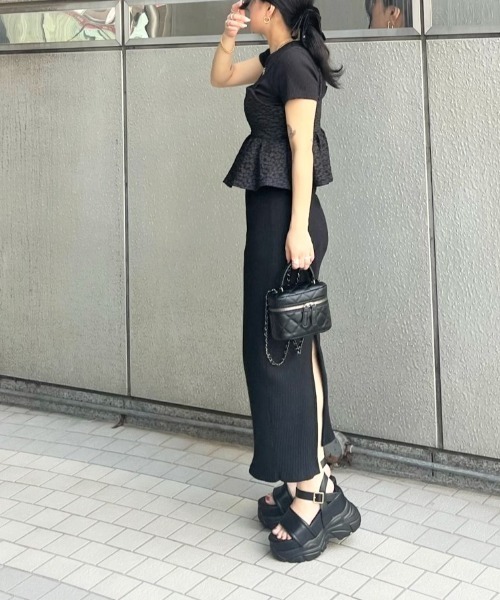 「R&E」 フラットサンダル M ブラック レディース_画像5