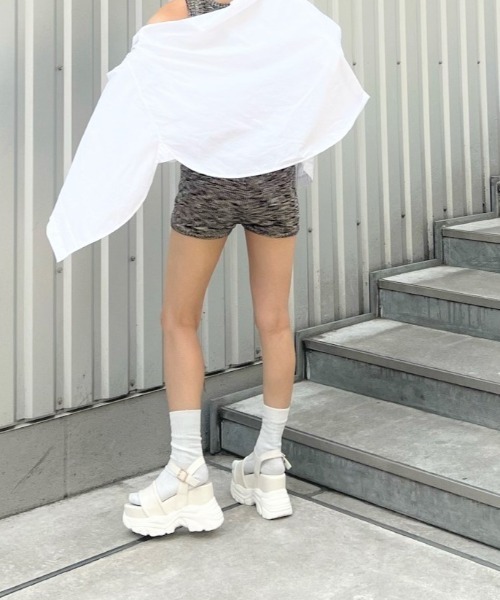 「R&E」 フラットサンダル M ブラック レディース_画像6