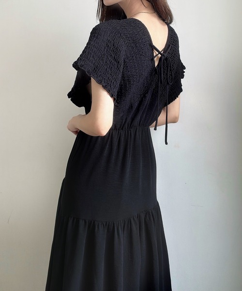 「Meiru」 ノースリーブワンピース MEDIUM ブラック レディース_画像2