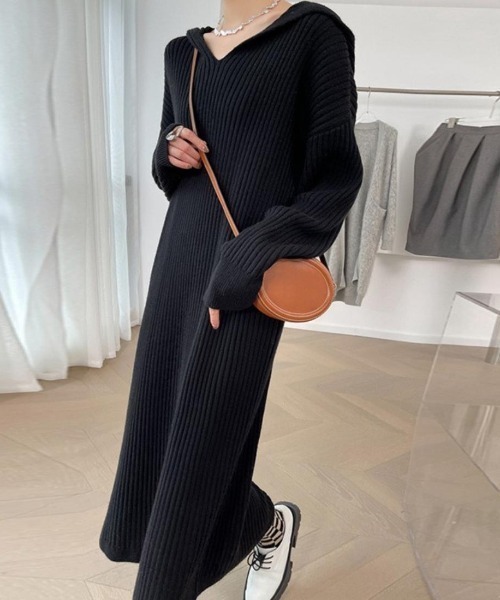 ワンピース フード付きニットワンピース : ZOZOTOWN Yahoo!店 - 通販