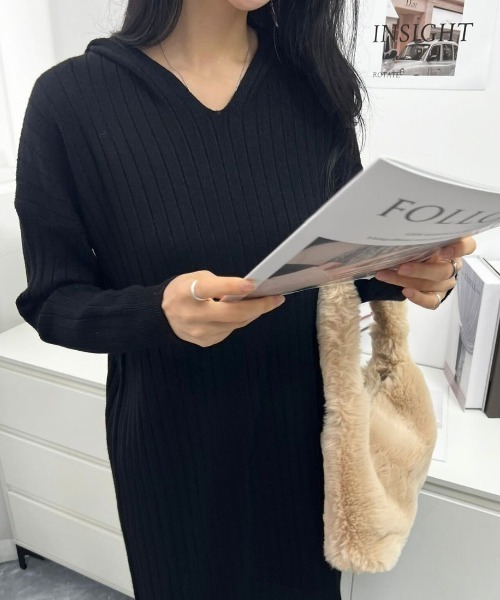 ワンピース フード付きニットワンピース : ZOZOTOWN Yahoo!店 - 通販