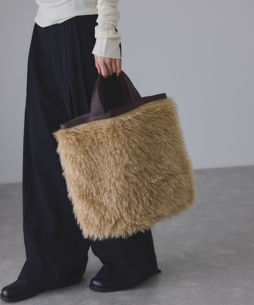 ADAM ET ROPE'（アダムエロペ） トートバッグ Steiff ファークラッチ