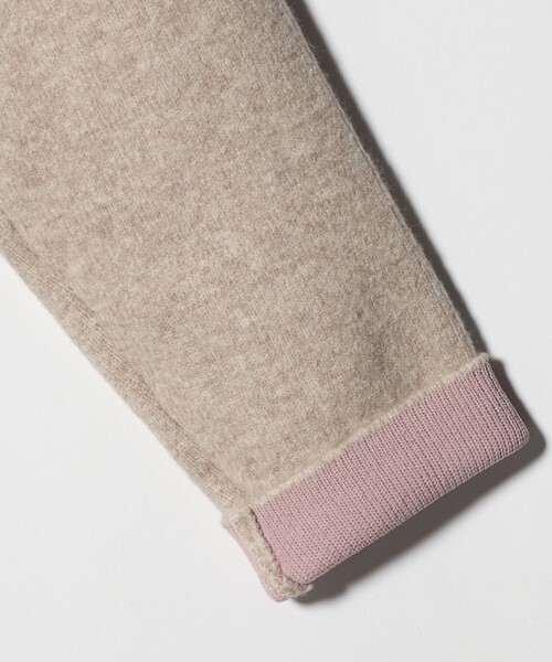 ユナイテッドアローズ∕ダブルフェイスニットショートコート ベージュ∕ピンク ユナイテッドアローズ∕ダブルフェイスニットショートコート ベージュ