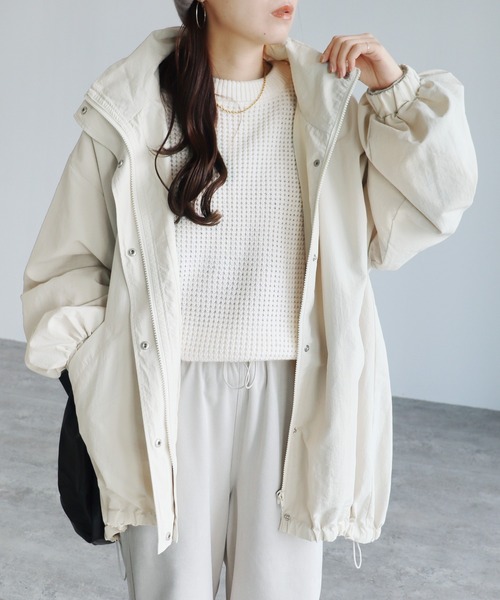 「reca」 ナイロンブルゾン M カーキ レディース_画像8