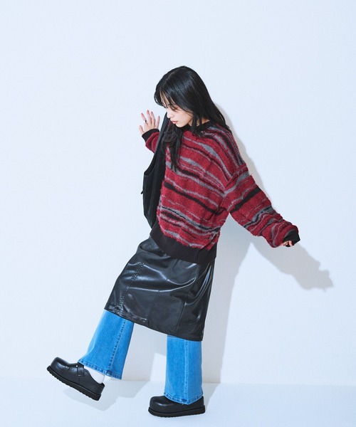 JEANASIS（ジーナシス） スカート レザーペンシルミディスカート