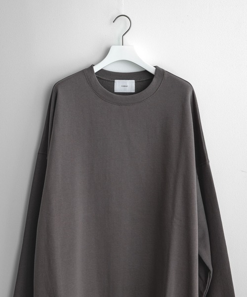 「remer」 スウェットカットソー SMALL モカ メンズ_画像4