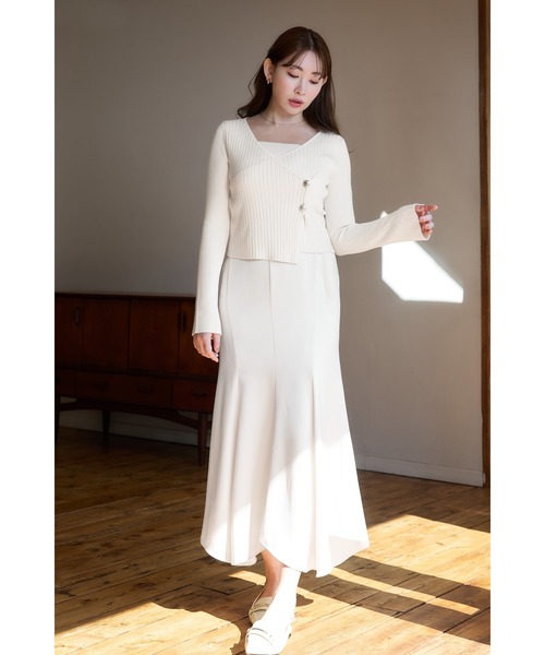 「Her lip to」 長袖ニット M ベージュ レディース_画像4