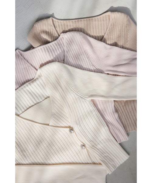 「Her lip to」 長袖ニット M ベージュ レディース_画像6