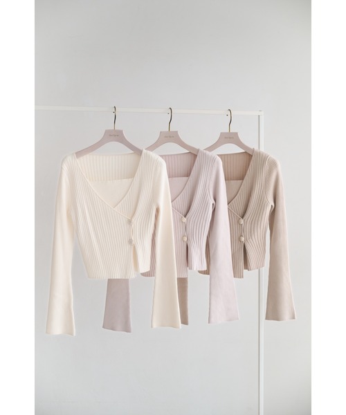 「Her lip to」 長袖ニット M ベージュ レディース_画像7