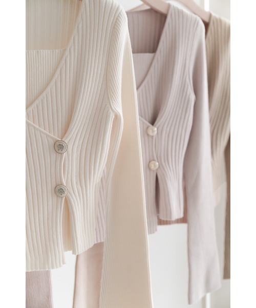 「Her lip to」 長袖ニット M ベージュ レディース_画像9