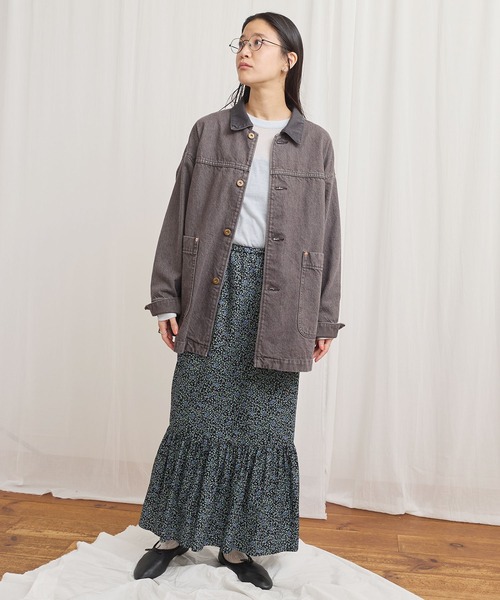 fig London コットンネップ ヘンプ サスペンダースカート fig London / レザーサスペンダー付きスカート | 晴と褻/ハレトケ by