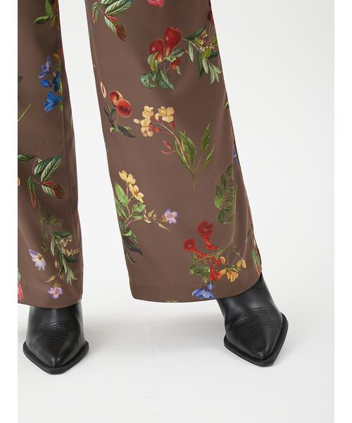 Mila Owen（ミラオーウェン） パンツ ボタニカル柄ウエストゴム