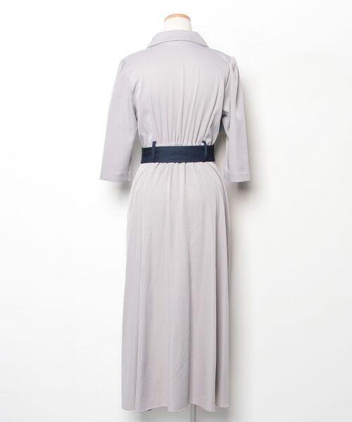 「REDYAZEL」 7分袖ワンピース M グレー レディース_画像2