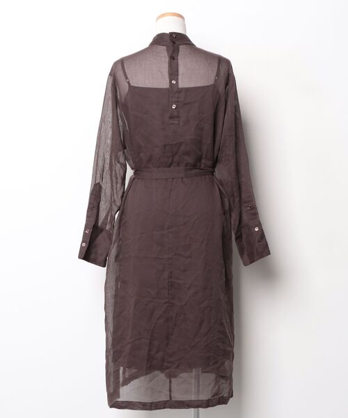 「FRAY I.D」 長袖ワンピース 1 ブラウン レディース_画像2
