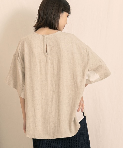 「Gready Brilliant」 「blanc basque」半袖ブラウス 38 アイボリー レディース_画像3