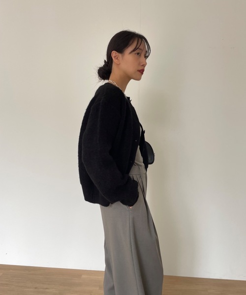 「Didot.showroom」 ニットカーディガン FREE ブラック レディース_画像9