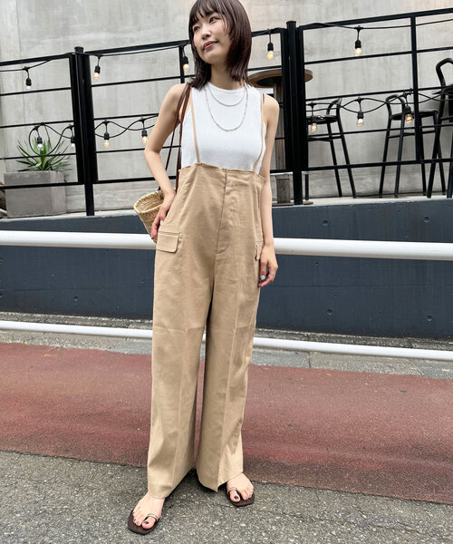 「SLOBE IENA」 オーバーオール 36 ネイビー レディースの画像