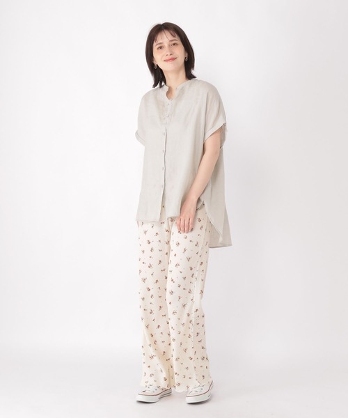 「studio CLIP」 イージーパンツ MEDIUM ブラック レディース_画像4