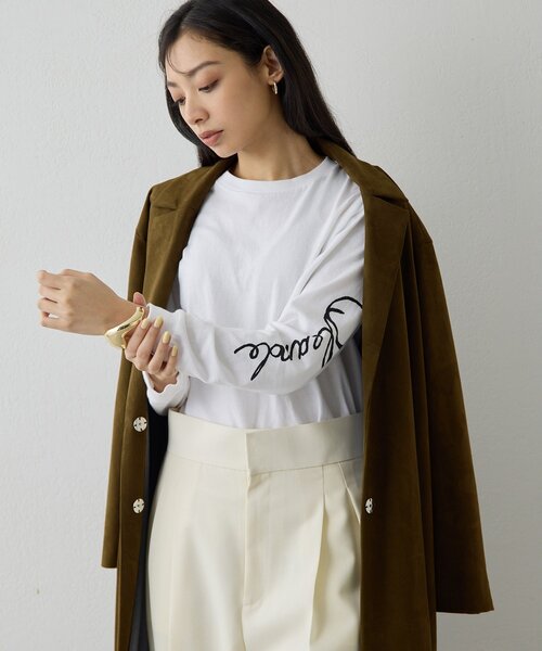 Whim Gazette（ウィム ガゼット） tシャツ スリーブロゴロングTシャツ