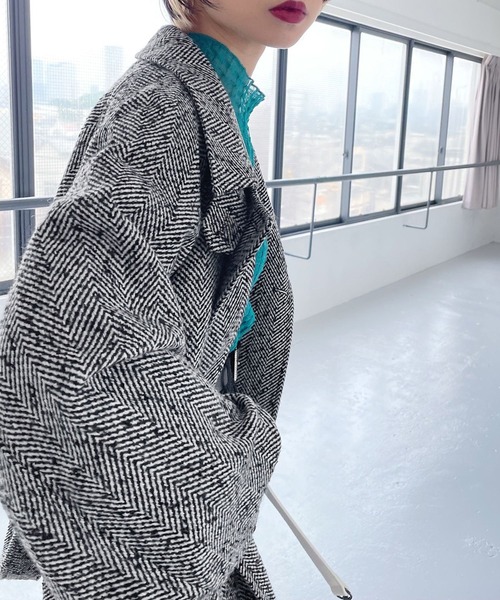 「PAGEBOY」 チェスターコート MEDIUM ブラック レディース_画像5