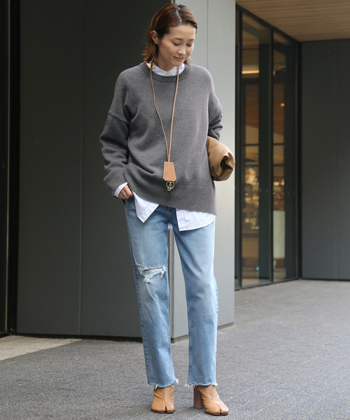 「Deuxieme Classe」 長袖ニット FREE ベージュ レディース_画像5