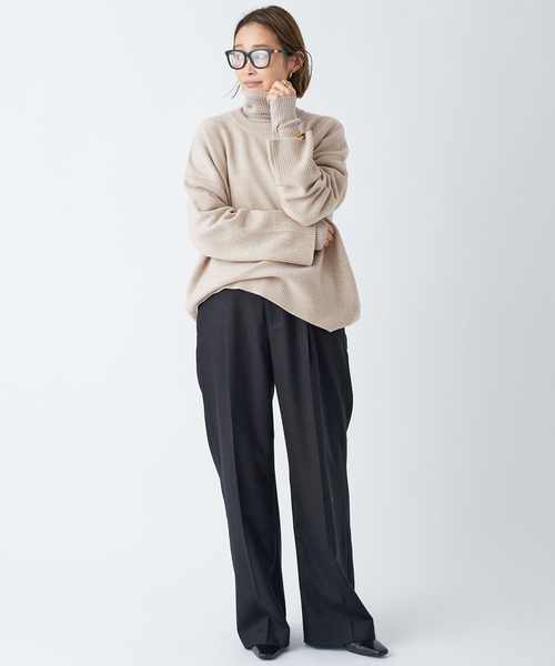 「Deuxieme Classe」 長袖ニット FREE ベージュ レディース_画像7