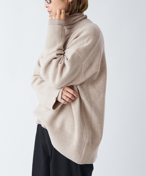 「Deuxieme Classe」 長袖ニット FREE ベージュ レディース_画像8